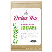 Té herbario orgánico del Detox que adelgaza el té de la pérdida del peso del té (té del impulso de la mañana de 28 días)